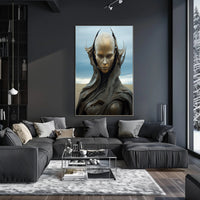 Futuristic Sentinel Poster