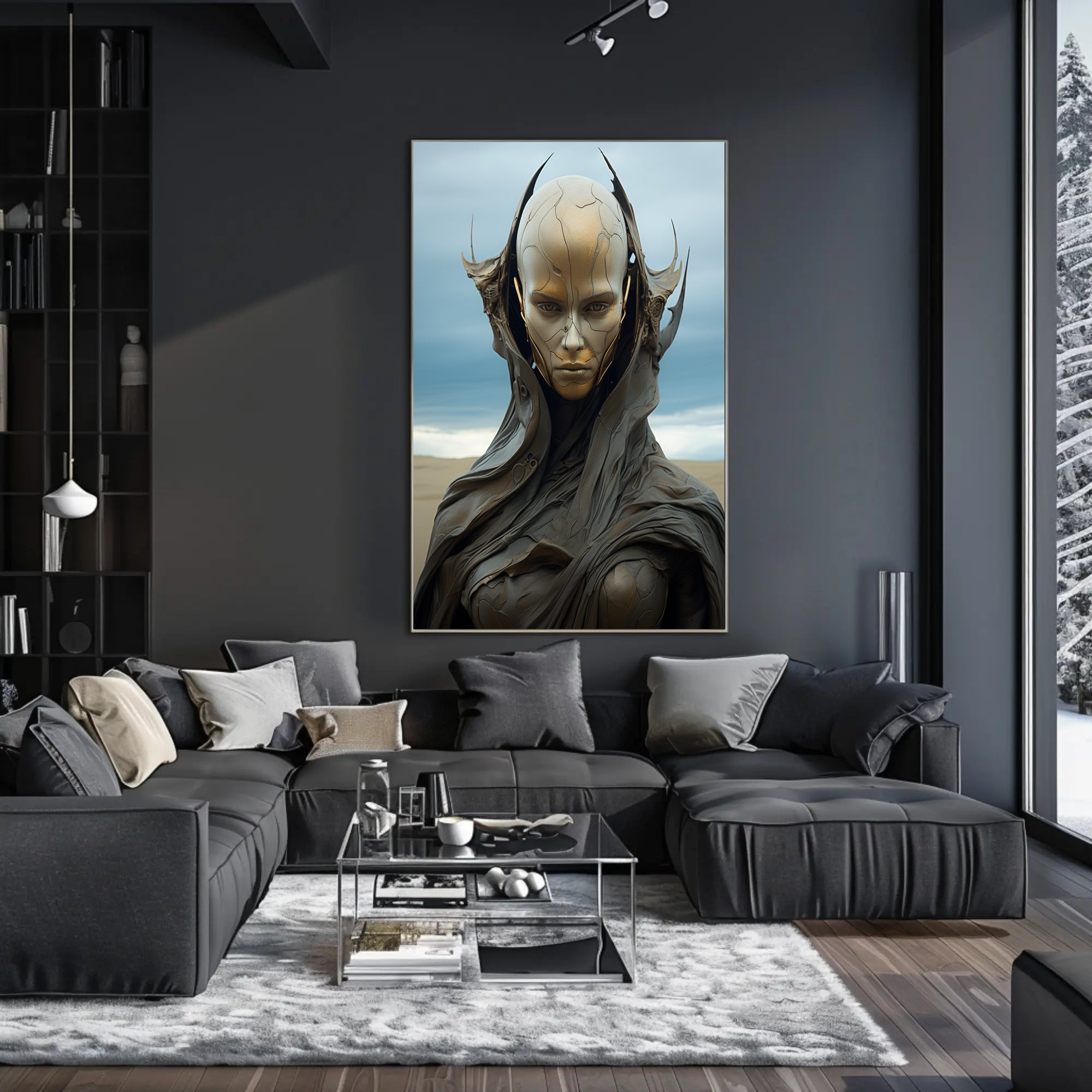 Futuristic Sentinel Poster