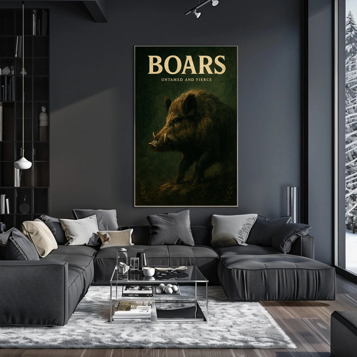 Boars Untamed and Fierce Poster
