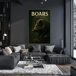 Boars Untamed and Fierce Poster