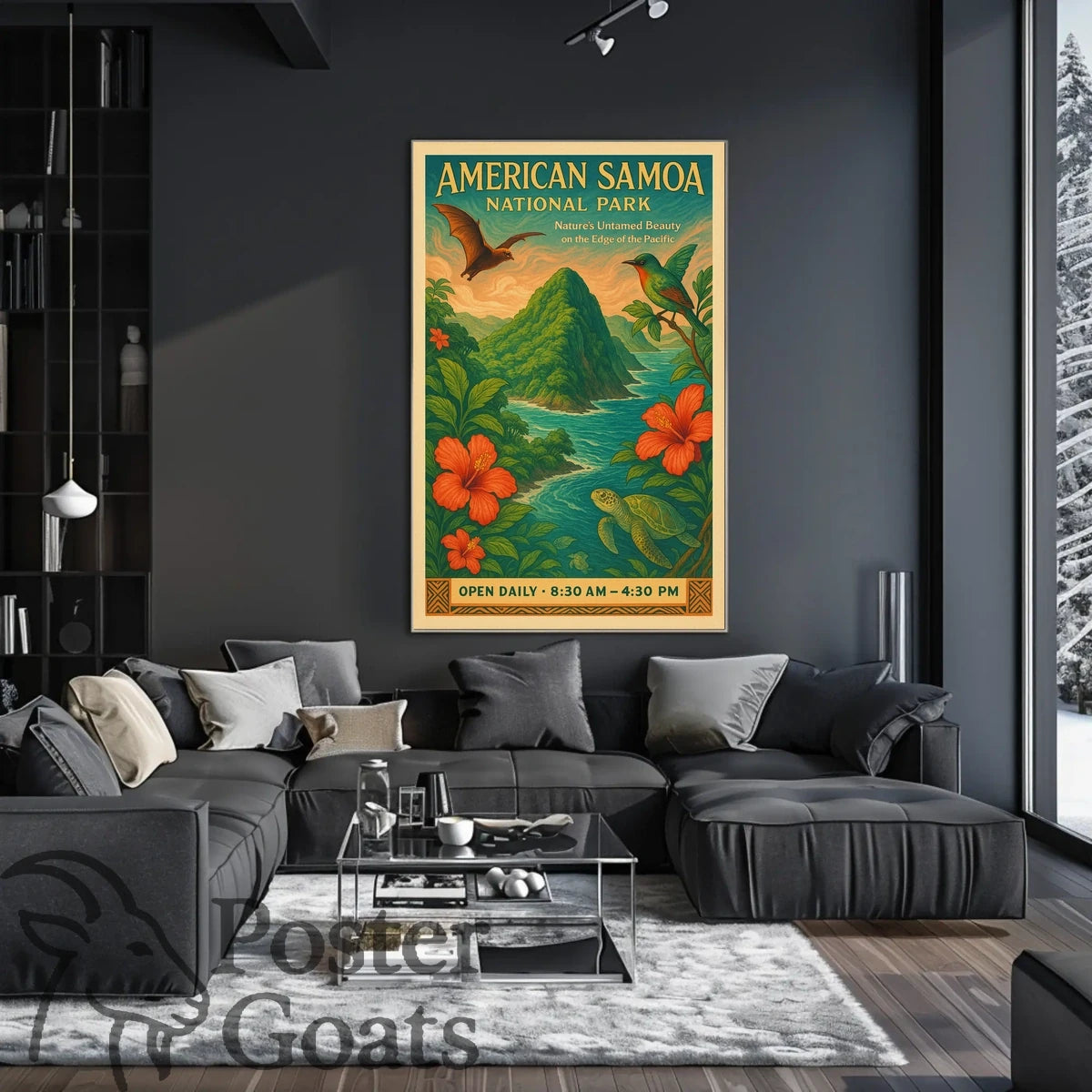 American Samoa National Park Vintage Travel Poster