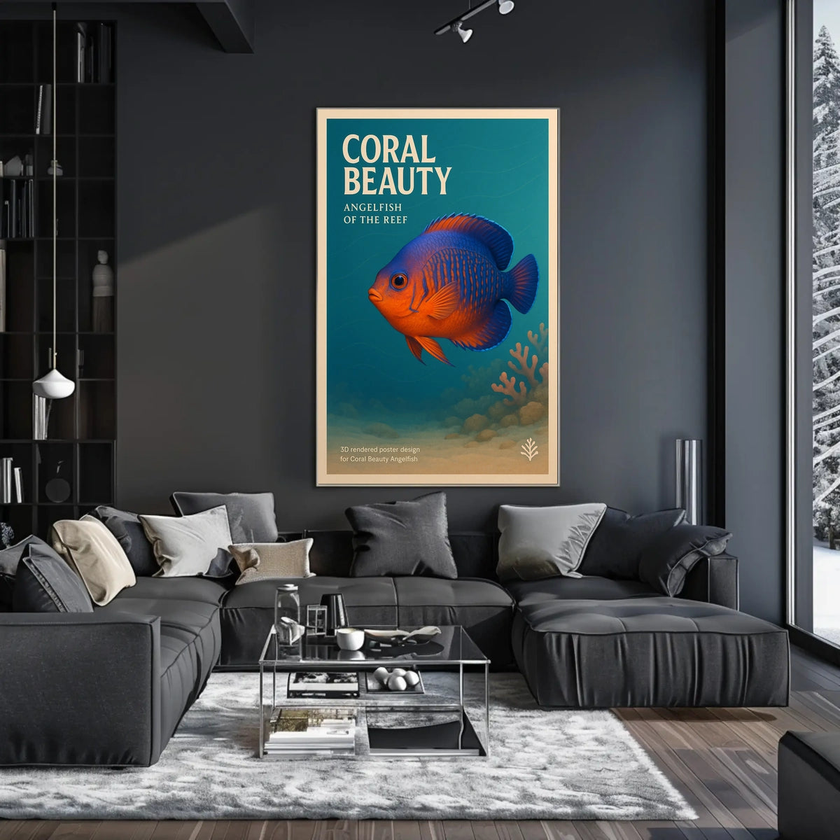 Coral Beauty Angelfish Poster