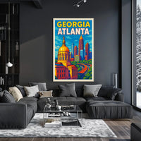 Atlanta Skyline Poster
