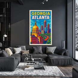 Atlanta Skyline Poster