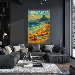 Copacabana Beach Vibes Poster Brazilian Beach Wall Art
