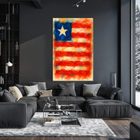 Abstract American Flag Poster