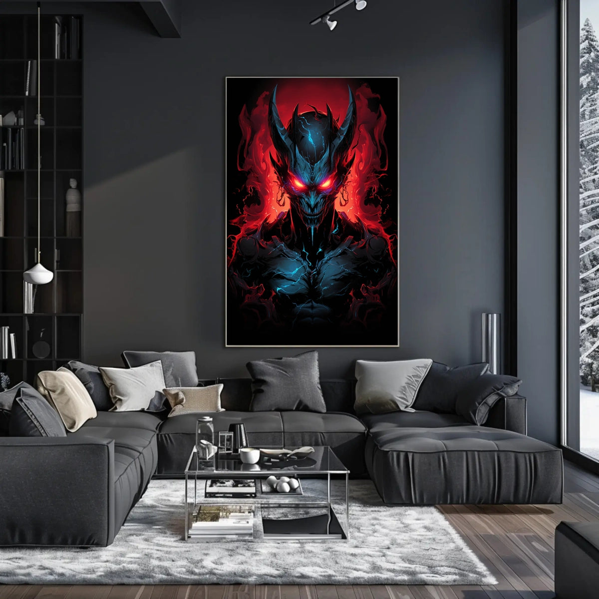 Demonic Chaos: Dark Fantasy Art Poster Print