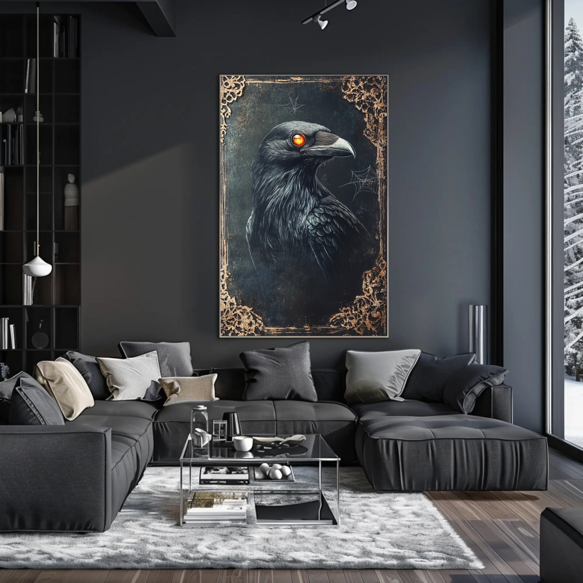 Mystical Raven Portrait Poster