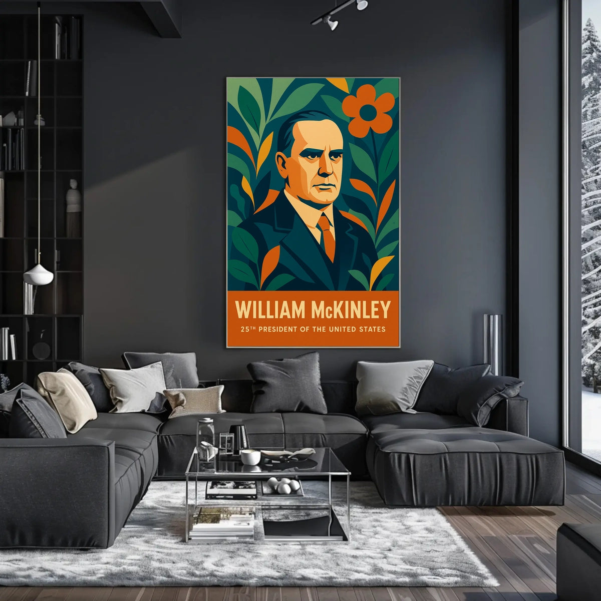 William McKinley Presidential Portrait Patriotic Vintage Retro Eighties Pop Art Poster