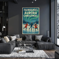 Fairbanks Aurora Christmas Poster