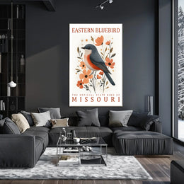 Eastern Bluebird Modern Art Poster for Home Decor