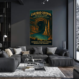 Carlsbad Caverns Travel Adventure: National Park Poster