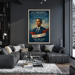 Barack Obama Leadership Change Presidency Poster