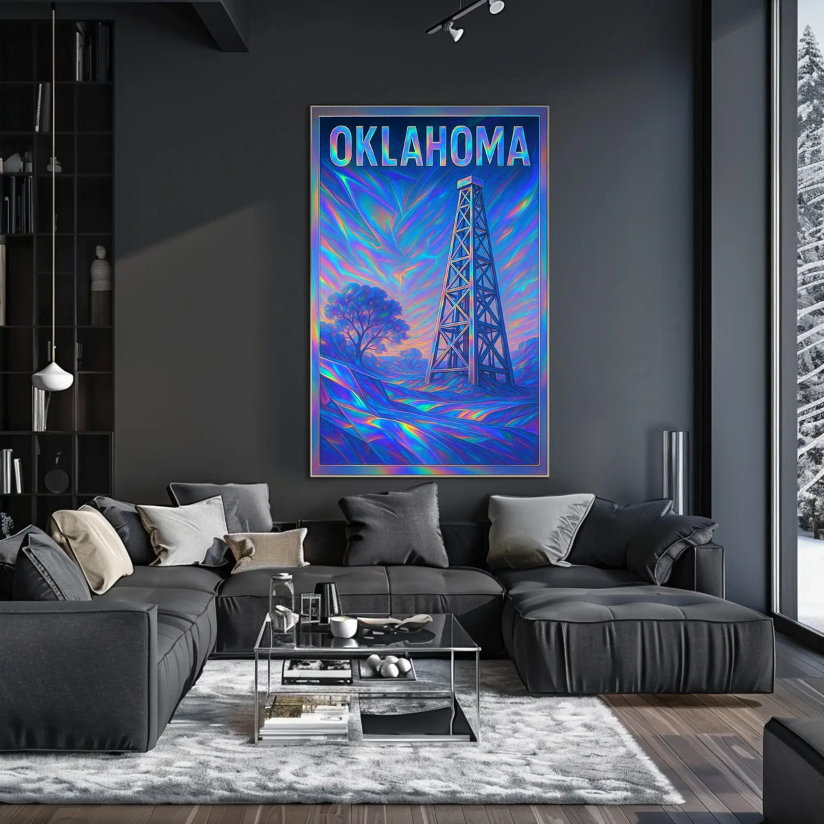 Oklahoma Oil Derrick Poster