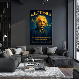 Albert Einstein Inspirational Vintage Science Poster