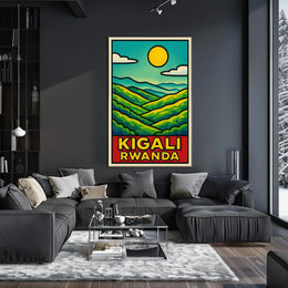 Kigali, Rwanda Vibrant Landscapes Poster