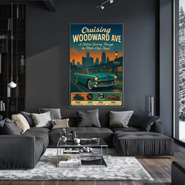 Cruising Woodward Ave Poster PosterGoat