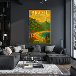 Brazil's Vibrant Adventure Travel Poster