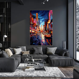 Neon Cityscape Poster