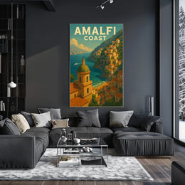 Amalfi Coast Poster Wall Art Seaside Print Travel Vibes
