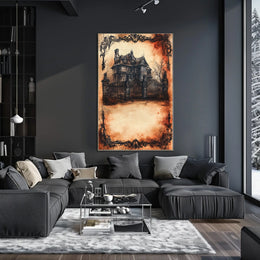 Victorian Gothic Mansion Art Print Cultural or Heritage Poster