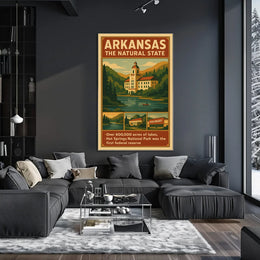 Arkansas The Natural State Travel Poster