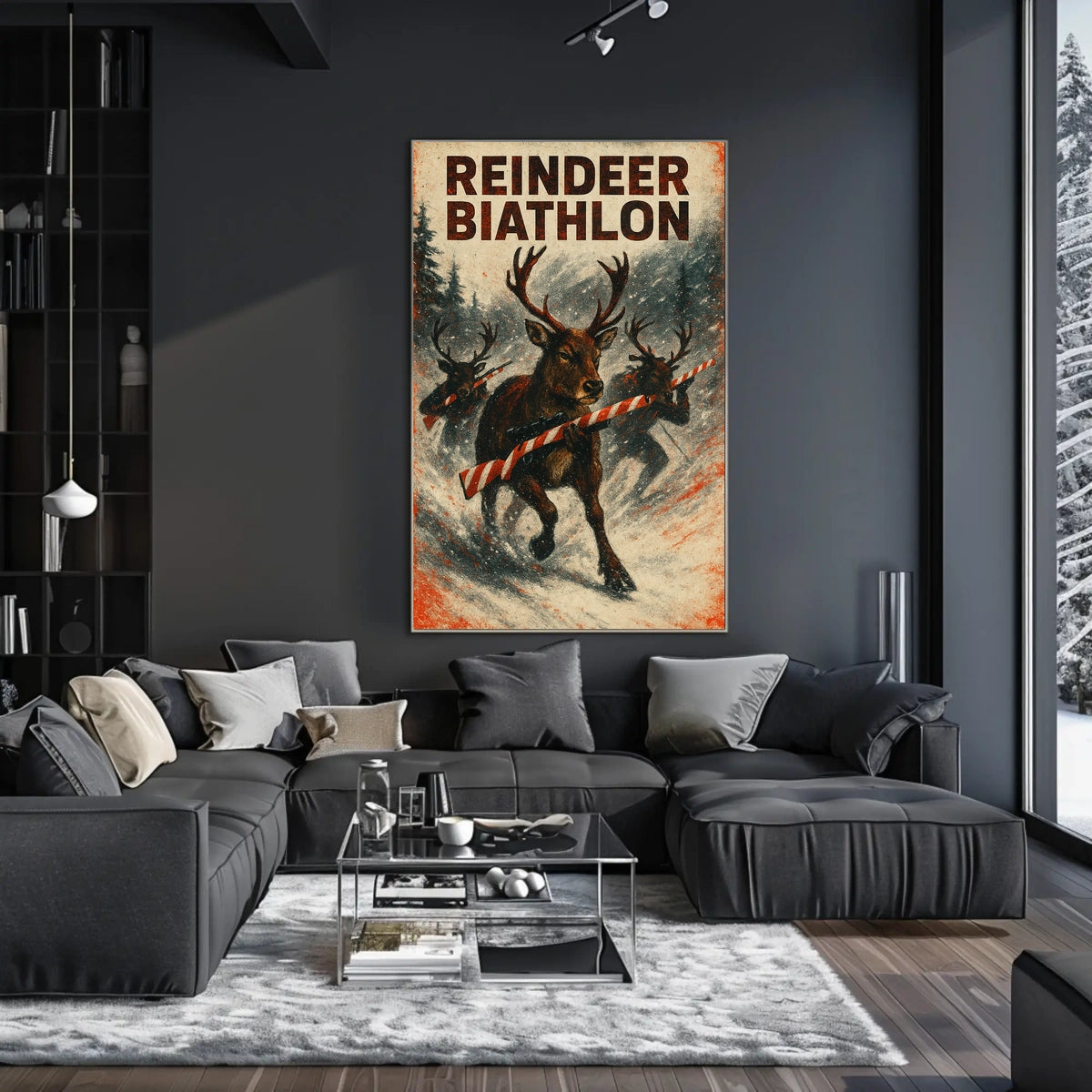 Reindeer Biathlon Poster
