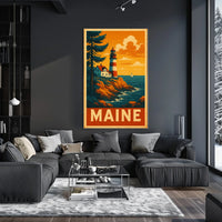 Maine Lighthouse Poster