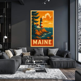 Maine Lighthouse Poster