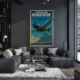 Douglas TBD Devastator Vintage Aviation Poster
