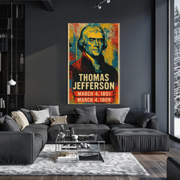 Thomas Jefferson 3rd President of the United States Street Art Mashup Poster
