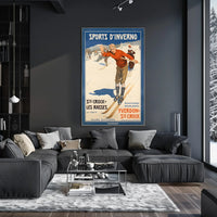 Winter Sports In The Jura Mountains Poster