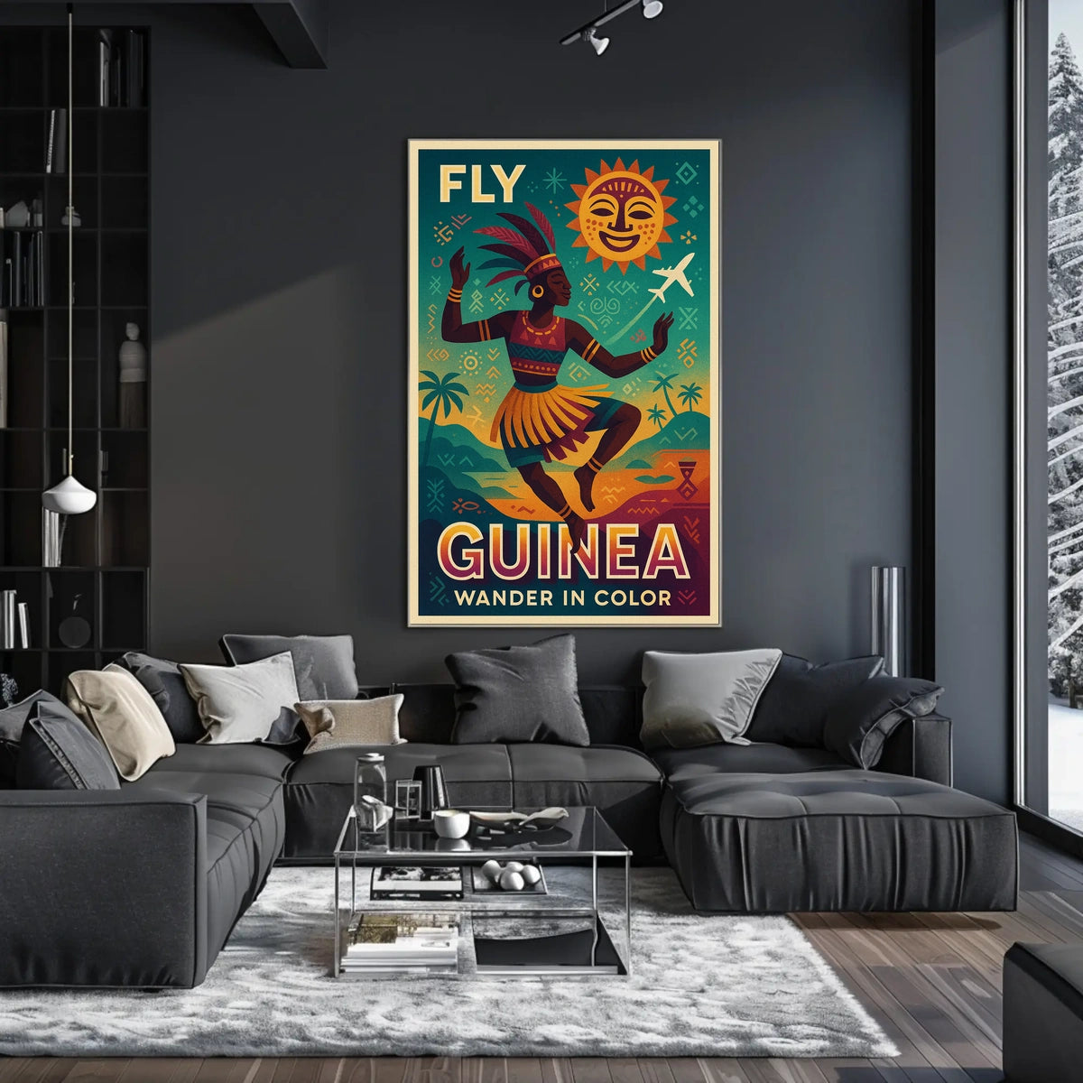 Fly Guinea Wander In Color Poster