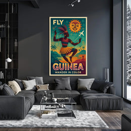 Fly Guinea Wander In Color Poster
