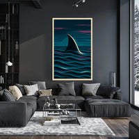 Shark Fin At Dusk Poster
