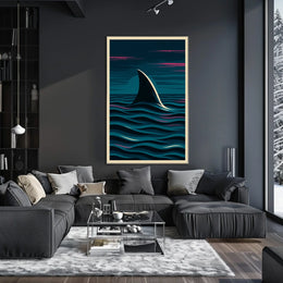 Shark Fin At Dusk Poster