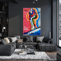 Skiing in Salt Lake City Poster
