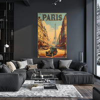 Vintage Paris Charm with Eiffel Tower Travel Poster