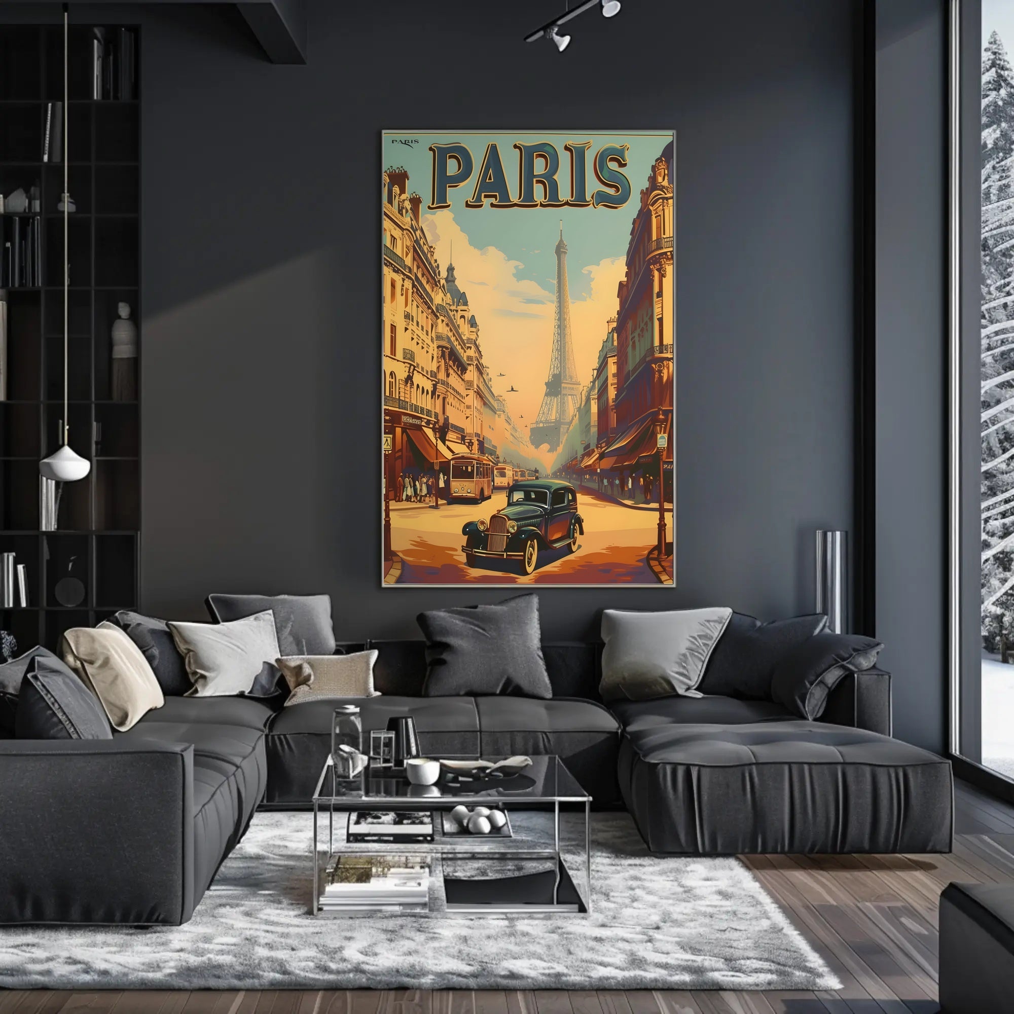 Vintage Paris Charm with Eiffel Tower Travel Poster