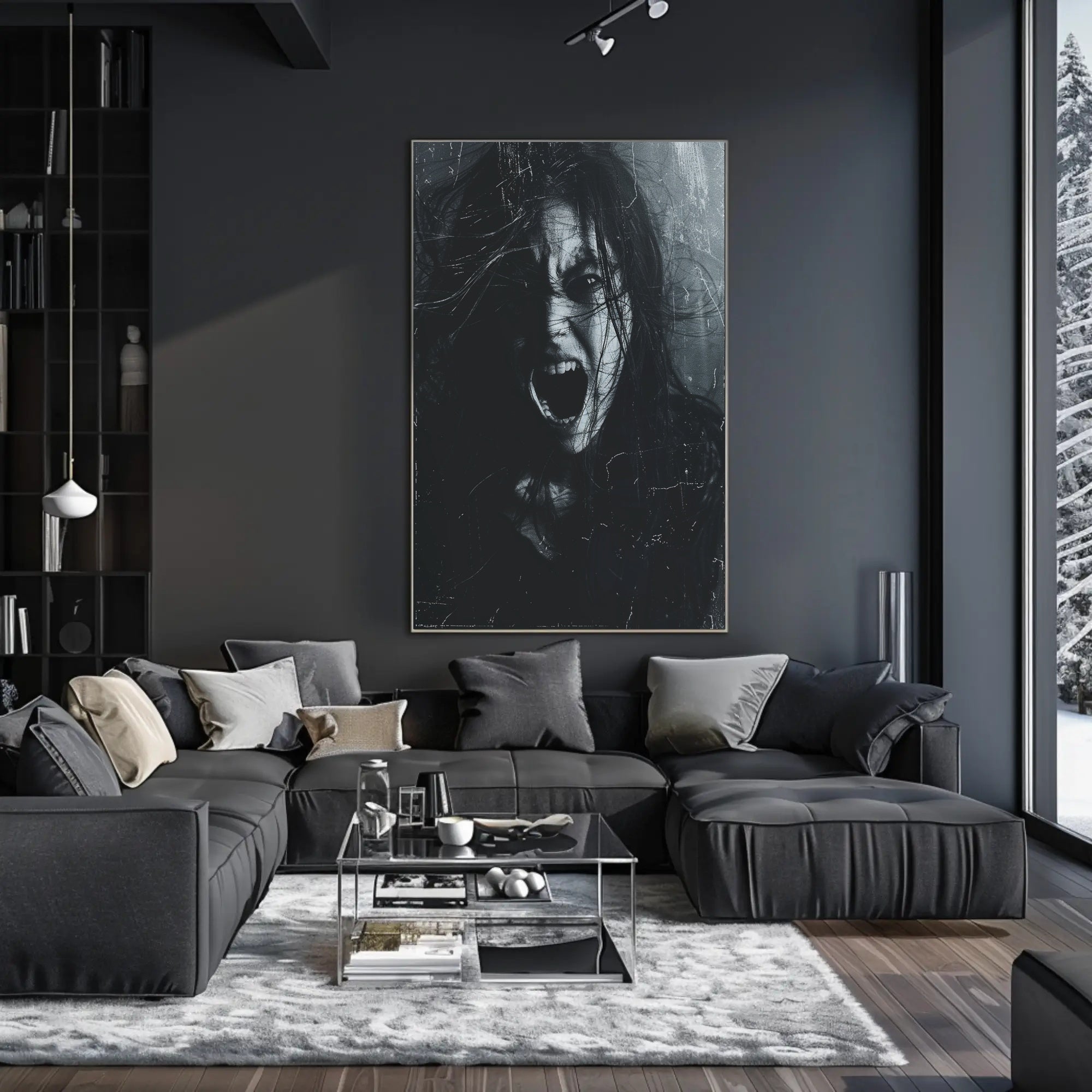 Scream in the Shadows Art Print Poster Decor PosterGoat