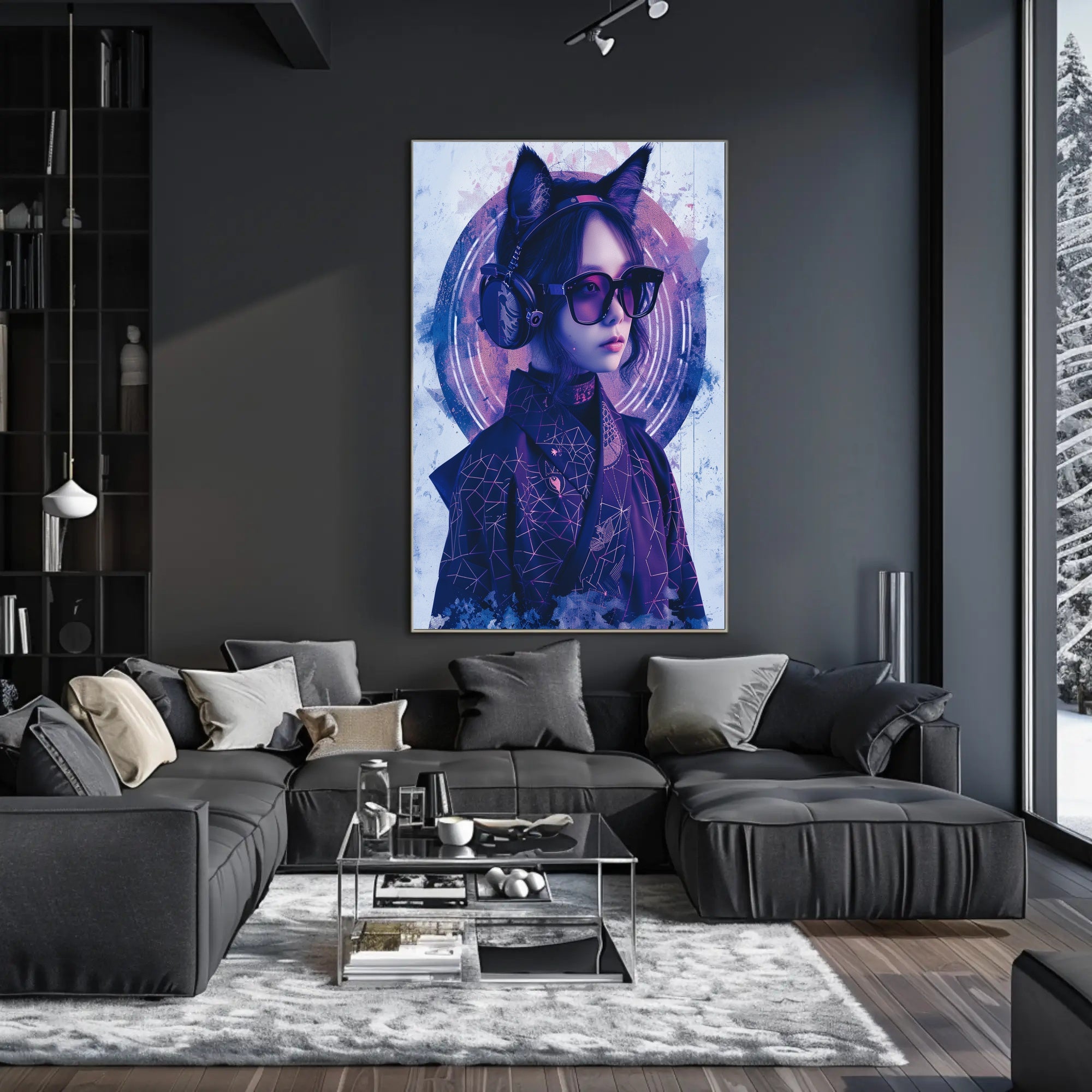 Futuristic Fashion Portrait Art Print for Home Decor PosterGoat