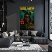 Borneo Malaysia Indigenous Culture Heritage Poster