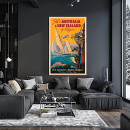 Fly To Australia New Zealand By Poster