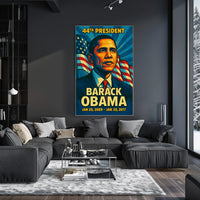 Barack Obama 44th President of the United States Colorful Comic Book Style Poster