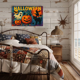 Halloween Spooktacular Gothic Digital Painting Nocturnal Scenery Decor Lover Wanderlust Poster