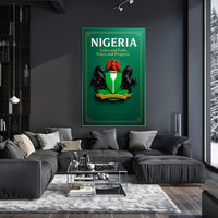 Nigeria Unity and Faith, Peace and Progress Poster PosterGoat
