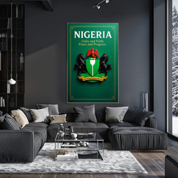 Nigeria Unity and Faith, Peace and Progress Poster PosterGoat