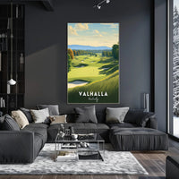 Valhalla Kentucky Scenic Golf Course Sports Poster