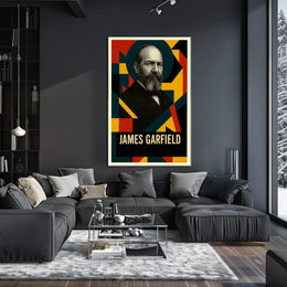 James A. Garfield 20th President of the United States Abstract Pop Poster