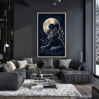 Dj Wolf Under The Moon Poster